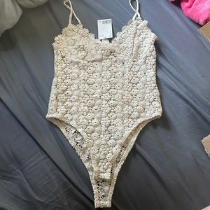 H&M See through Flower body suit